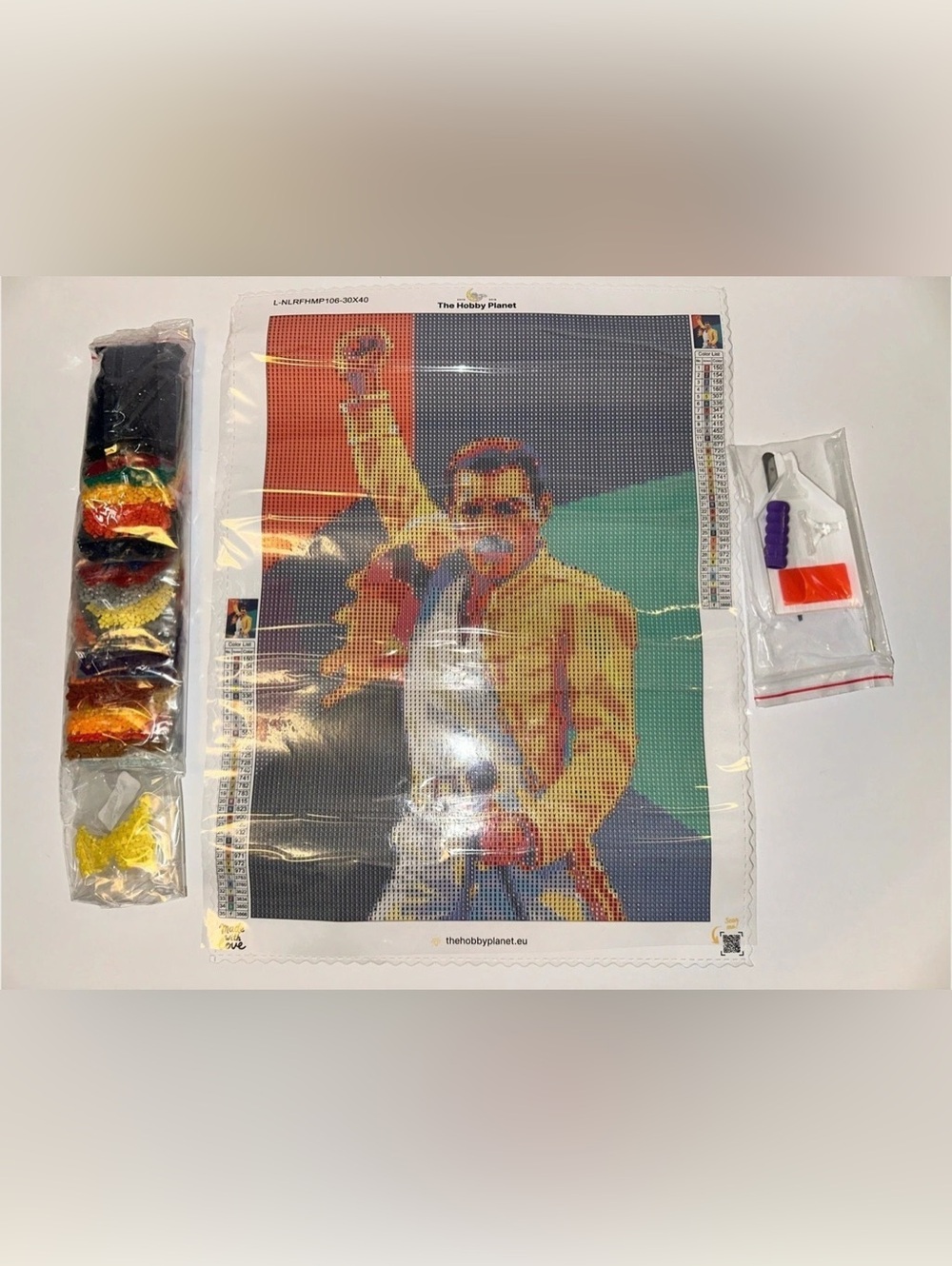The Hobby Planet Freddie Mercury Diamond Painting Kit Multi